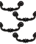 Set Of 4 Rustic Vintage Style Drop Down Bail Pull Handles With 151mm Hole Center And 185mm Total Length Made Of Zinc Alloy
