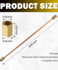 3 By 16 Inch Flexible Rear Brake Line Kit size and dimensions; 8.05" line and connector details shown.
