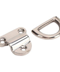 Stainless Steel Folding Pad Eyes D Rings Replacement Set For Marine Yacht Deck Hardware, Rustproof And Corrosion Resistant, polished finish