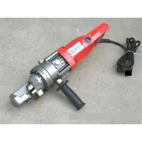 Electric Hydraulic Rebar Cutter cuts up to 5/8 inch round steel, compact design with brushless motor for efficient use.
