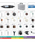 Corded Rotary Tool Kit With Variable Speed 5000 To 35000 RPM, 4000 Series High Performance Motor, 30 Accessories Displayed