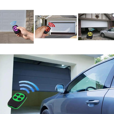 Universal Garage Door And Gate Opener Remote Cloning With Homelink Programmable Learning Key Fob, Four Buttons, Multi Frequency 280MHz-868MHz, Works With Most Brands, Five Color Pack