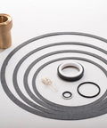 All In One Heavy Duty Buna HVAC Service Pump Repair Kit For Taco 9513162BRP With 1.500 Shaft O Ring Seals, displayed parts