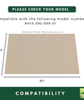 Beefed Up RipLock 350 Replacement Canopy Top For Sullivan Point Swing BH15-092-099-01 Beige, size 82x49.5 inches.