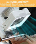 Top Shelf Desktop Vacuum Nail Dust Collector With Adjustable Stepless Suction And Bright LED Ring Ultra Quiet Salon staple extracting dust.