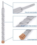 1-3/8 inch SDS Plus rotary hammer drill bit for concrete masonry; double spiral flute and orange tip.