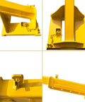 Heavy Duty Adjustable Forklift Telescopic Truss Jib Boom With Rock Solid Hella Strong Lifting Hook and Precision Angle Fixation seen from multiple angles.
