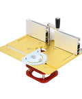 Heavy Duty Router Lift Base Kit With Tough Metal Insert Plate Fitting 64 To 66 Millimeter Motors with adjustable height and precision gauge.