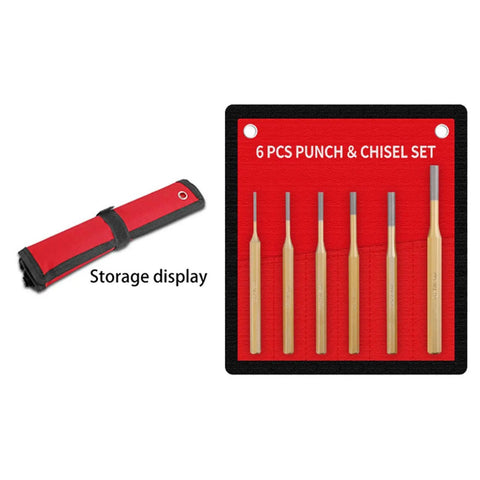 Center Punch Set With Centering Pin And Chisel Tool Kit for Metalworking Masonry and Diy Projects with storage case