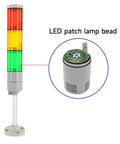 Beefy IP65 Waterproof LED Stack Light With Round Bottom Base Three Layer Signal Tower In Red Yellow Green 24V DC Machine Warning Light For Industrial Equipment And Emergency Alerts