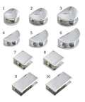 Cabinet Shelf Clips 10 Pack Panel Bracket Holders Zinc Alloy Glass Clamp Shelves Door Hinge Furniture Hardware