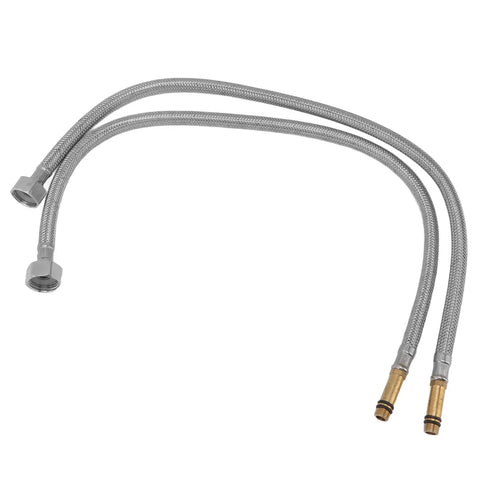 Maqulae Metal Basin Faucet with Hose, Single Hole Sink Tap for Kitchen, includes two durable metal hoses for easy installation.