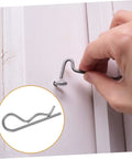 Versatile Cotter Pin Clips Set For Trailer Hitches And Equipment 20 Pieces Spring Fasteners installed in wooden surface