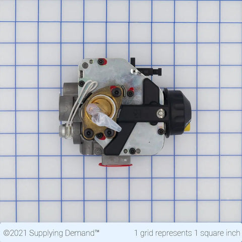 Top view of water heater gas control thermostat NG natural gas replacement part DIY friendly with AP16313 pilot adapter