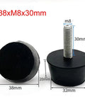Adjustable Furniture Feet Pads Set 40 Pieces M8 M10 Rubber Foot Cushions with measurements shown