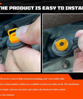Close-up of installing transmission shifter linkage cable bushing repair kit for Chevy GMC Dodge Ram in vehicle