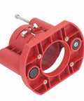 Precision Woodworking Router Lift Base With 46Mm Adjustable Height Smooth Milling Table Riser for 63 to 65Mm motors, red ABS material.