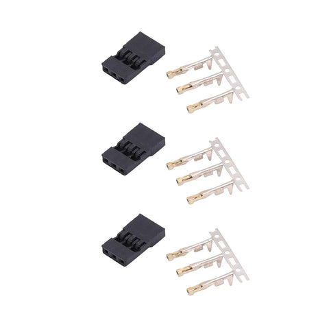 Gold Plated 3 Pin Plug Kit For Electronic Equipment With ABS Brass Shell DIY Connector For Model Aircraft And RC Devices, components shown