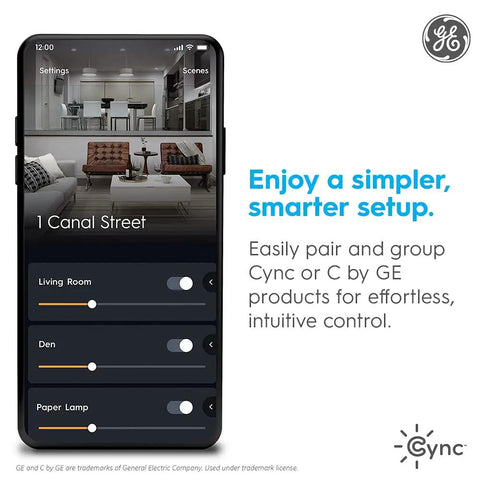 Mobile app interface for Cync Smart Remote Wire Free Battery Powered White Tones Control Bluetooth Remote For Smart Home Lighting Lets You Dim Brightness And Adjust Color Temperature And Control Led Bulbs Strips Switches And Plugs From Anywhere.