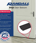 Vinyl Door Bottom Weatherstrip For Doors Between One And Two Inches Thick Four Foot Brown With Easy Install Built In Drip Cap Fits Gaps