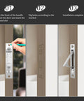 Installation steps for Pocket Door Pull And Edge Pull Set In Brushed Nickel, 6 Inch Handles, recessed finger flush pulls.