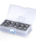 Er16 Collet Chuck Kit 10 Pcs With Wrench 1-10mm in plastic case for CNC lathe and milling cutter tool holder, focused view