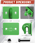 Product dimensions of Three Eighths Inch Tractor Bucket Grab Hook Set With Backer Plate, Grade 70 Forged Steel, 15000 Lbs strength