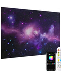 8 Pack Fiber Optic Starlight Soundproof Foam Panels For Walls And Ceilings Next Level Acoustic Dampening Noise Blocking Pads For Gaming Rooms And Chill Hangouts Smooth Vibe with remote and color display.