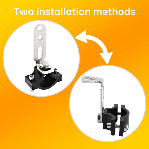 Ride Ready Two Piece Adjustable Light Bar Mounting Brackets for 18 to 29mm Auxiliary Spotlight installation methods