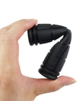 Hand holding black soft rubber grips for 2 Pairs Mushroom Bicycle Handlebar Grips For BMX MTB Road And Mountain Bikes Soft Rubber Comfort 120Mm Length Fits 22Mm Bars Black And Pink Easy Install Upgrade For Cushioned Control.