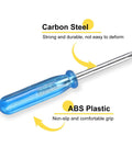 Micro Precision Mini Phillips Screwdriver With Slick Non Slip Grip 2.0mm Tip For Tiny Watches Eyeglasses Phones And Gadget Tweaks showing carbon steel tip and blue ABS plastic grip.