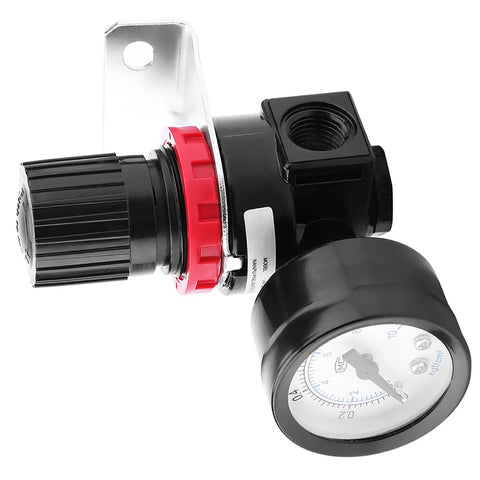 Air Control Regulator Valve With Gauge For Compressed Air Systems, Rock Solid Pressure Regulation, Aluminum Alloy Pneumatic Component