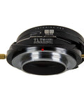 Tilt Shift Lens Mount Adapter For Minolta Rokkor To Fujifilm X Series - 20mm Total Shift, 10 Degree Tilt, 360 Degree Rotation, Unlock Vintage Glass For Modern Pro Grade Shoots, Durable Craftsmanship For Demanding Pros. black metal adapter with gold shift knobs