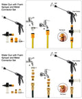 Cordless Pressure Washer Gun With 360 Degree Rotating Nozzle, Three Spray Modes, Durable Stainless Steel Build, Lightweight Ergonomic Grip, Universal Hose Compatibility For Quick Dirt Busting instructions.