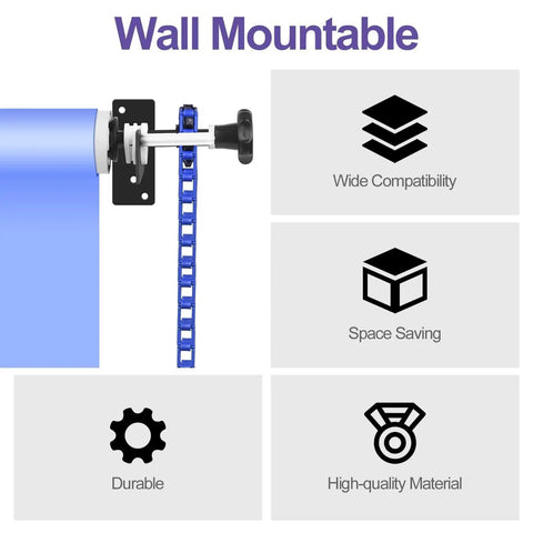 No Sweat Professional Photography Backdrop Roller Stand Featuring Secure Wall And Ceiling Mount Single Roll Background Support Kit For Quick Pro Sessions