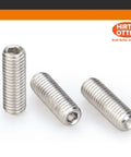 Top Shelf M12x10mm 304 Stainless Steel Grub Screws Pack Of Ten Featuring Flat Concave Ends Internal Hex Drive And Comes With Allen Wrench For Rock Solid Home Repairs And Bathroom Fixtures.