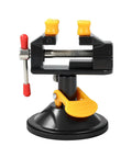 Mini Suction Vise Clamp Aluminum Alloy With Vacuum Base Pro Grade 180 Degree Rotating Bench Clamp Tool For Electronics Precision Holding Lightweight Durable And Rust Resistant on white background