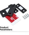 Magnetic Cabinet Catch No Drill Adhesive Ultra Thin Invisible Mount set with screws and 3M adhesive pads, black finish.