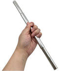 Hand holding 0.580 Inch Golf Shaft Extension For Iron And Wood Clubs Heavy Duty Replacement Accessory Rust Resistant Electroplated Silver Shaft Ext