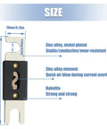 ANL Fuse Holder With 125 Amp Fuse For Inline Install Fits 0, 2, Or 4 AWG Auto Wiring, Clear Cover Lets You See The Fuse At A Glance, Built For A Solid, Secure Power Connection. black ANL fuse holder, 80mm long, nickel-plated zinc alloy