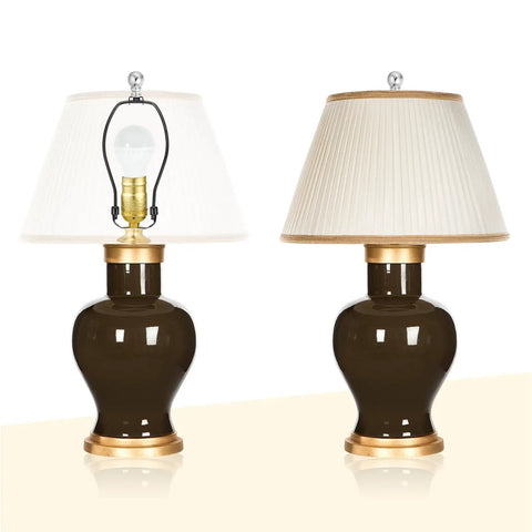 Two Ball Lamp Finials In Silver Metal One And A Half Inch Tall With Standard Harp Thread Quarter Inch By Twenty Seven Fits Most Lamps Includes Cleaning Cloth Your Go To Table And Floor Lighting Decor installed on black and gold table lamps with white shades.