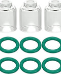 TIG Quartz Nozzle Set for PTA DB SR WP Torch Clear Quartz Glass Nozzles Size Four Quarter Inch And Six Point Five Millimeter 53N58
