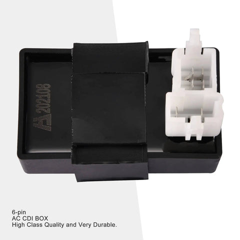 6 Pin AC CDI Box For CG 125cc 150cc 200cc 250cc Vertical Engine, showing connector and high quality construction, durable.
