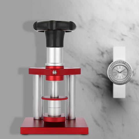Watch Press Tool Set For Case Back And Crystal Replacement Screw Type Closer Pro Grade Watchmaker Kit on marble surface