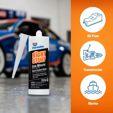 Heavy Duty RTV Silicone Gasket Maker 5 Oz Tube Crafts Instant Leak Free Flexible Rubber Gaskets Fast Curing for oil pans and transmissions.