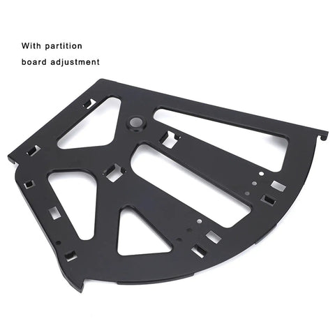 Heavy Duty 3 Layer Shoe Cabinet Bracket Kit with Steel Black Drawer Hinges, featuring board adjustment mechanism.