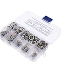 600 Piece M2 Stainless Steel Spring Washer Assortment Kit Lock Split Washers For Vibration Resistance And Tight Fit In Machinery And Equipment DIY Friendly Kit Pro, compartment box