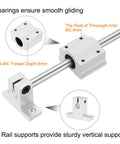 8mm x 750mm Linear Motion Rail Guide Kit With Four SCS8UU Bearings And Four SK8 Rail Supports For CNC Machines And 3D Printers