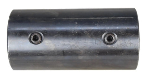 Heavy Duty 1-3/8 Inch Solid Shaft Coupler With Keyway And Set Screws For 1-3/8 Bore, 2-5/16 OD, 4-1/2 Length, 5/16 x 5/32 Keyway, Black Oxide Finish, C1018 Mild Steel