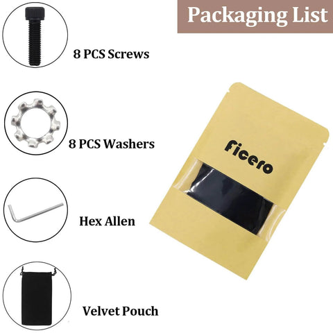 Packaging list of Eight Sets Hex Allen Head AR Grip Screws 1/4-28 X 7/8 Inch With Exterior Tooth Lock Washers For DIY Builds